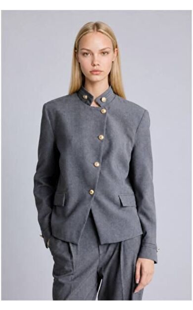 DeFacto Regular Fıt Dik Yaka Blazer Ceket