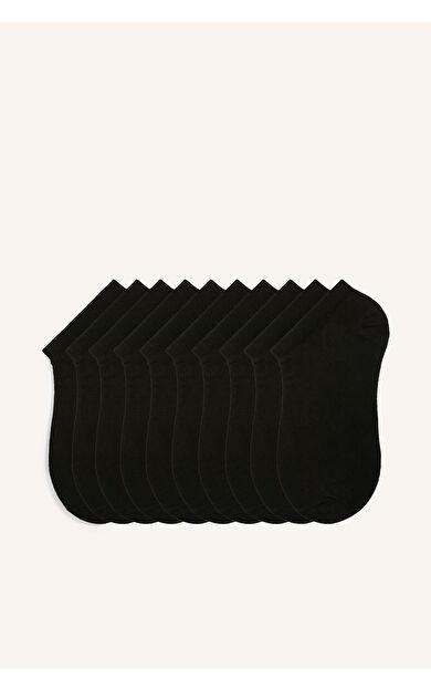 DeFacto Erkek 10'lu Pamuklu Sneaker Çorap