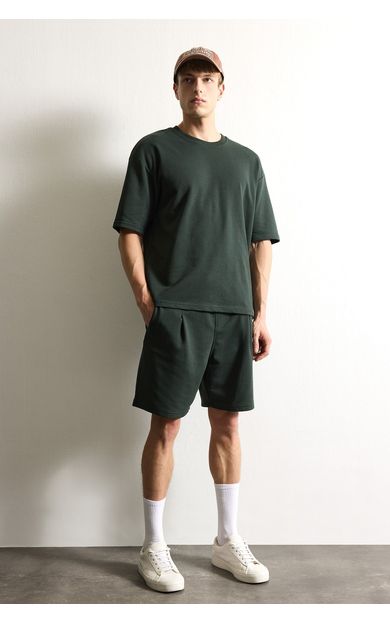 DeFacto Pile Detaylı Cepli Baggy Fit Şort