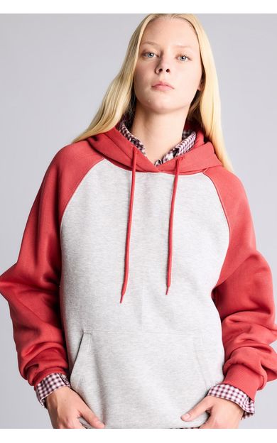 DeFacto Oversize Kapüşonlu Reglan Kollu Kanguru Cepli Kalın Sweatshirt