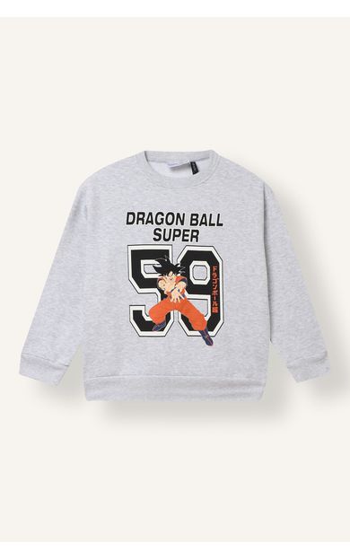 DeFacto Dragon Ball Regular Fıt Bisiklet Yaka İçi Yumuşak Tüylü Kalın Sweatshirt Kumaşı Sweatshirt Erkek Çocuk