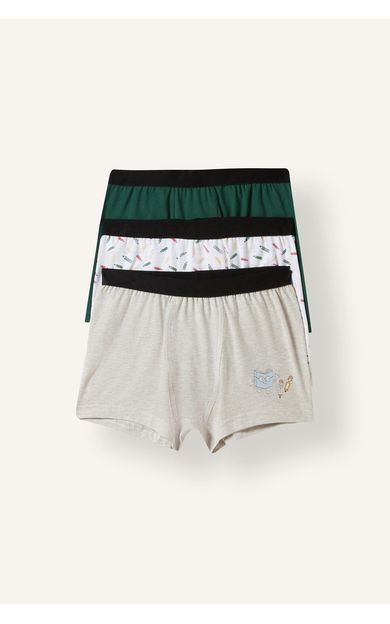 DeFacto Baskılı Elastik Bel 3'lü Boxer Set Erkek Çocuk