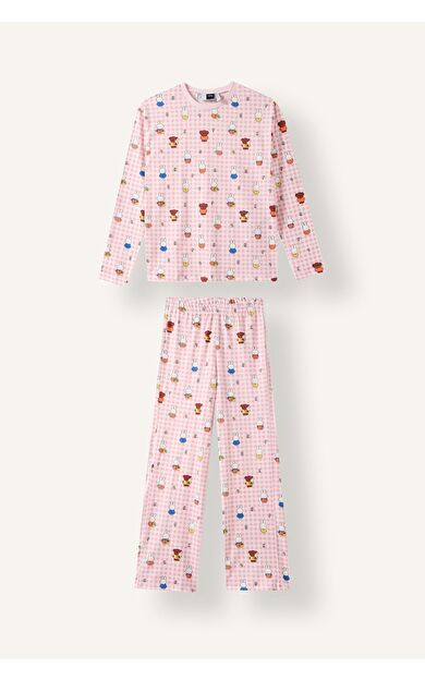 DeFacto Miffy Pötikare Desenli Uzun Kollu 2'li Pijama Takımı Kız Çocuk