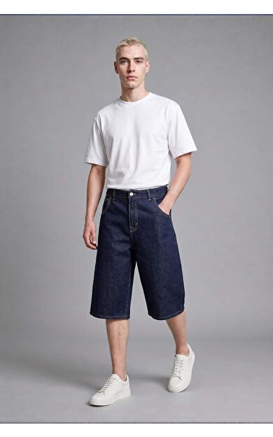 DeFacto Super Baggy Fıt Bermuda