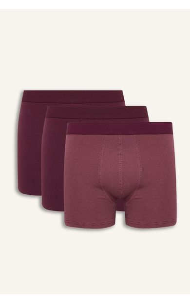DeFacto Regular Fit Çizgili Dokulu Beli Lastikli Pamuklu 3'lü Boxer