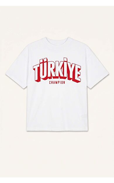 DeFacto Regular Fıt Türkiye Baskılı Kısa Kollu Beyaz Tişört Erkek Bebek