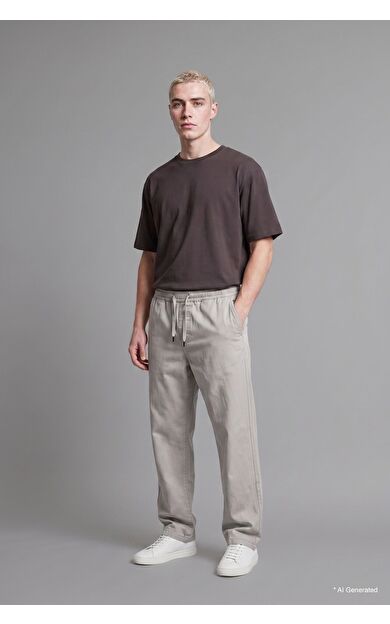 DeFacto Baggy Fıt Normal Bel Geniş Paça Jean Pantolon Gri I4190AX26HSNM18
