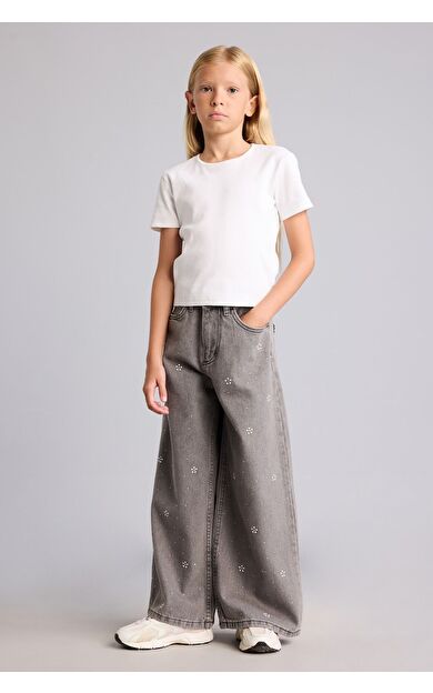 DeFacto 90's Wıde Leg Pantolon Kız Çocuk