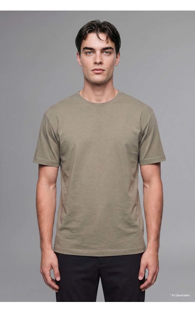 DeFacto Regular Fit Bisiklet Yaka Kısa Kollu Basic Tişört Haki I4640AX26AUKH207