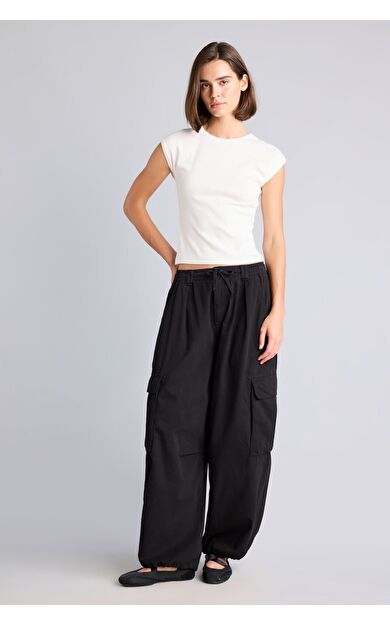 DeFacto Kargo Fıt Kargo Cepli Normal Bel Standart Boy Gabardin Pantolon