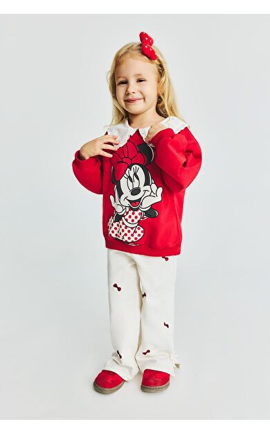 DeFacto Fiyonk Nakışlı Regular Fit Gabardin Pantolon Kız Bebek