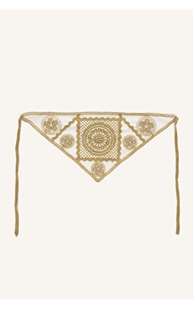 DeFacto Kadın Pamuklu Nakışlı Üçgen Bandana