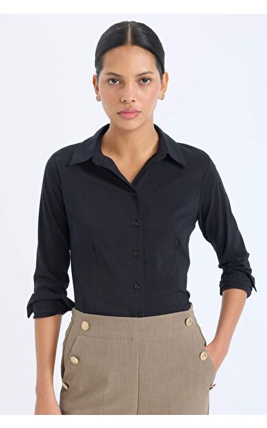 Regular Fit Bengalin Uzun Kollu Gömlek