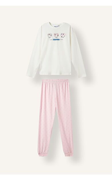 DeFacto Pochacco Baskılı Uzun Kollu 2'li Pijama Takımı Kız Çocuk