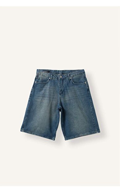 DeFacto Yıkamalı Baggy Fit Denim Bermuda