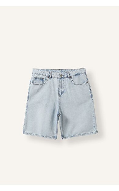 DeFacto Yıkamalı Straıght Fıt Denim Bermuda