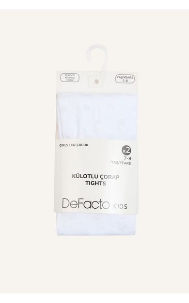 DeFacto 2'li Pamuklu Külotlu Çorap Kız Çocuk