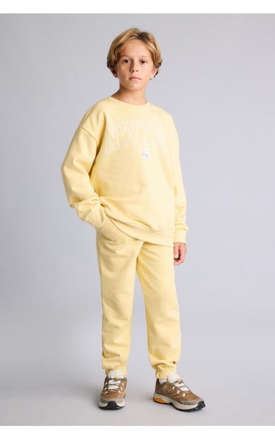 DeFacto Regular Fıt Baskılı Kalın Sweatshirt Kumaşı Pantolon Erkek Çocuk