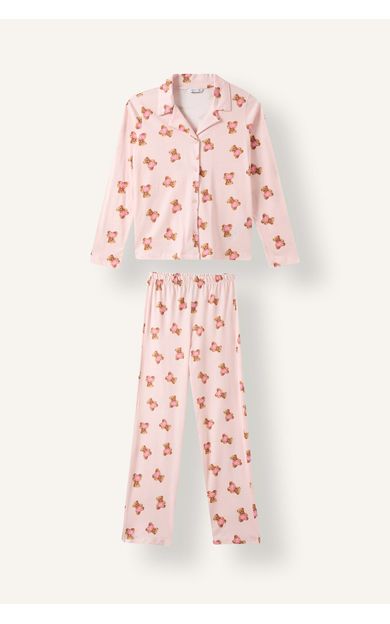 DeFacto Regular Fıt 2'li Pijama Takımı Kız Çocuk Pembe I6087A826WNPN114