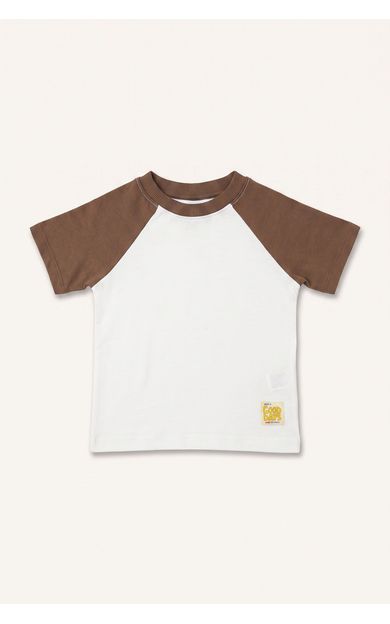 DeFacto Regular Fit Raglan Kısa Kollu Arma Detaylı Tişört Erkek Bebek