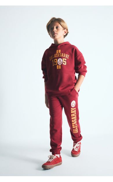 DeFacto Galatasaray Regular Fıt Kalın Sweatshirt Kumaşı Pantolon Erkek Çocuk