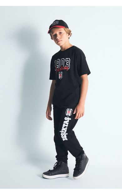 DeFacto Beşiktaş Regular Fıt Kalın Sweatshirt Kumaşı Pantolon Erkek Çocuk