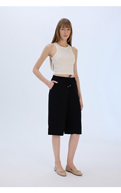 DeFacto Yüksek Bel Crop Fit Belmando Kapri