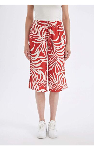 DeFacto Desenli Yüksek Bel Viskon Kapri