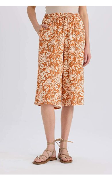 DeFacto Yüksek Bel Desenli Viskon Kapri