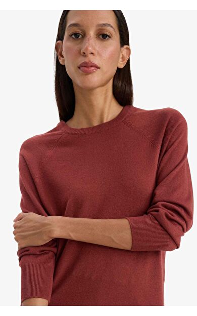 DeFacto Relax Fit Bisiklet Yaka Kazak I6913AZ25WNBN320
