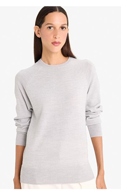 DeFacto Relax Fit Bisiklet Yaka Basic Düz Triko Kazak I6913AZ25WNGR456