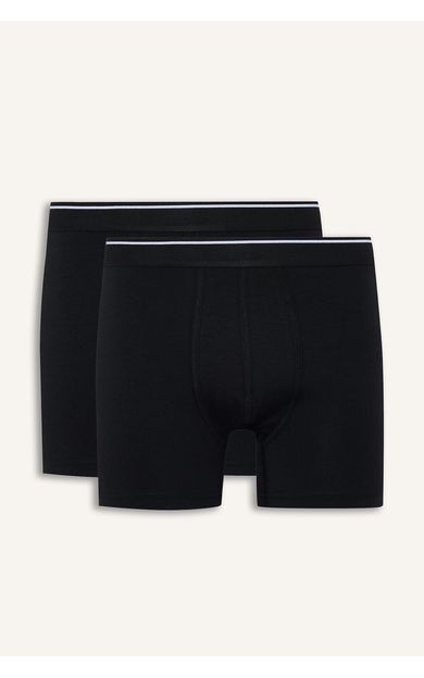 DeFacto Regular Fit Modal Çizgili Bel Bantlı 2'li Boxer
