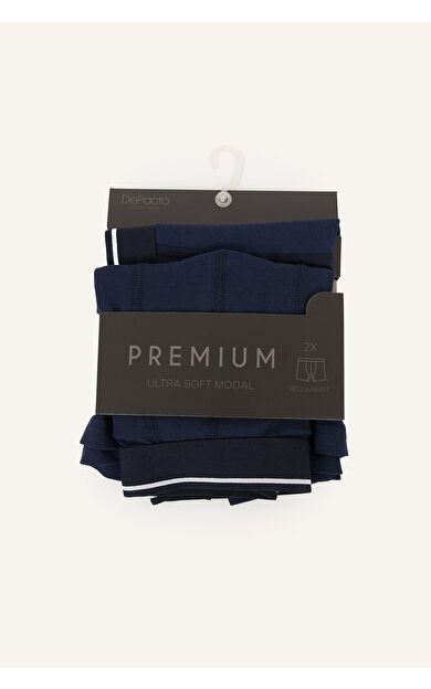DeFacto Regular Fit Şerit Detaylı Modal 2'li Boxer
