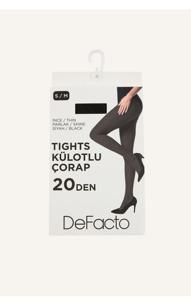 DeFacto Kadın 20 Den İnce Parlak Külotlu Çorap Siyah I6954AXNSBK23
