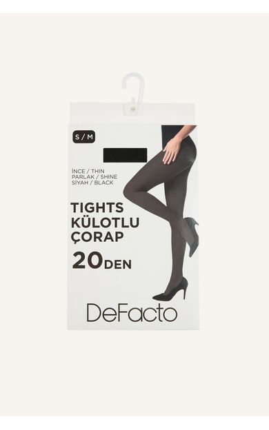 DeFacto Kadın 20 Den İnce Parlak Külotlu Çorap Siyah I6955AXNSBK23