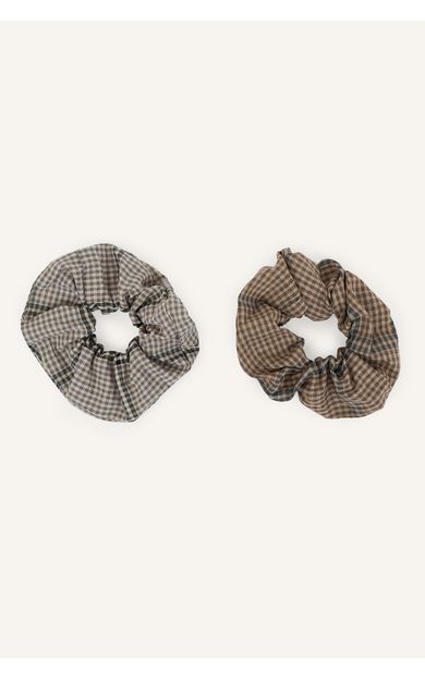 DeFacto Kadın 2'li Kareli Scrunchie Saç Aksesuarı