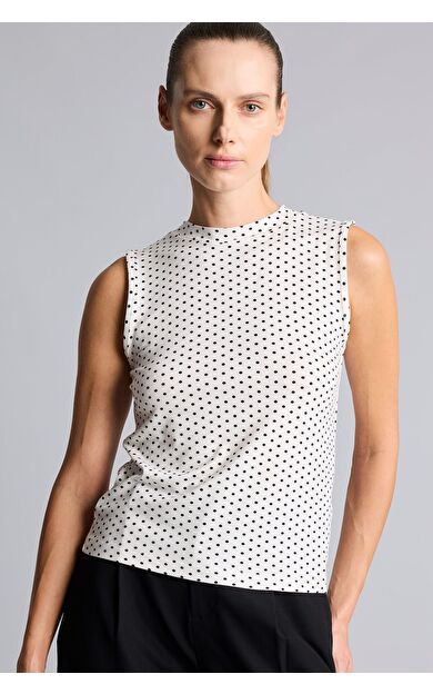 DeFacto Puantiyeli Bisiklet Yaka Slim Fit Atlet