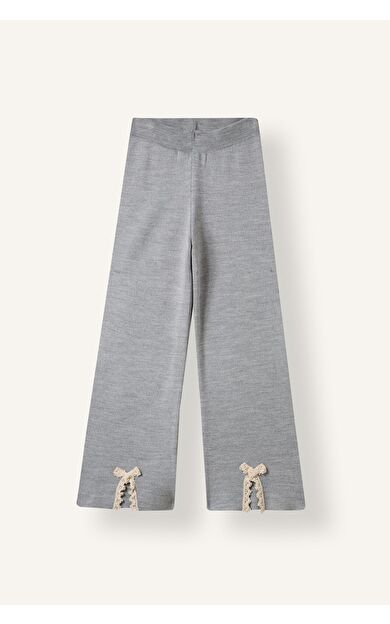 DeFacto Wide Leg Paçası Fiyonk Detaylı Triko Pantolon Kız Çocuk
