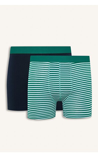DeFacto Regular Fit Çizgili 2'li Boxer Lacivert I7797AX26AUNV135