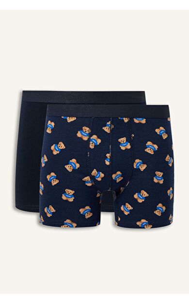 DeFacto Regular Fıt Ayıcıklı Beli Lastikli 2'li Boxer