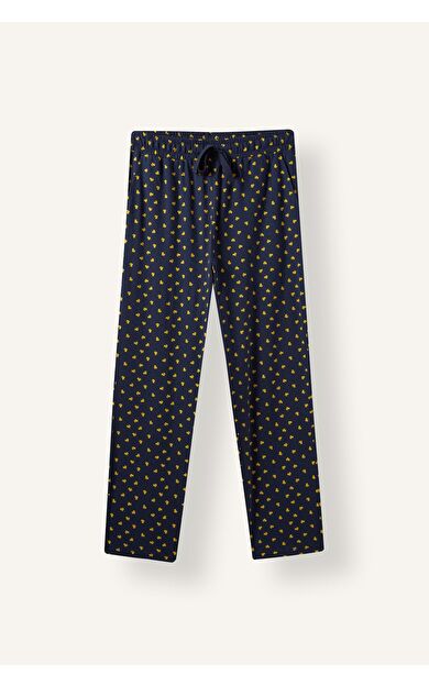 DeFacto Desenli Regular Fit Düz Paça Pijama Altı