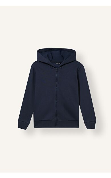 DeFacto Baskılı Kapüşonlu Kalın Sweatshirt Kumaşı Hırka Kız Çocuk