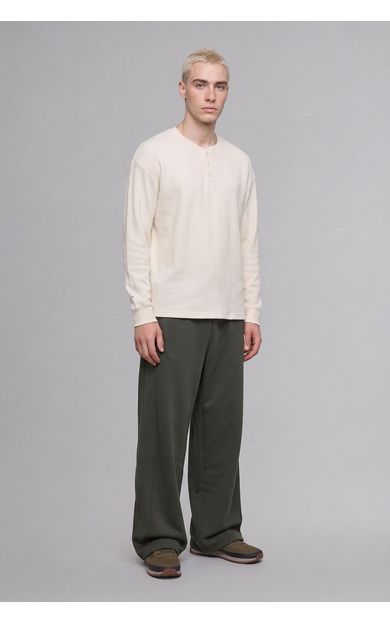 DeFacto Super Baggy Fıt Çift Cepli Bağcıklı Bel Geniş Paça Uzun Boy Kalın Kumaş Pantolon