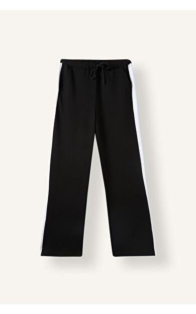 DeFacto Straıght Fıt Cep Detaylı Beli Lastikli Düz Paça Uzun Sweatshirt Kumaşı Sporcu Pantolon