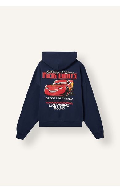DeFacto Cars Oversıze Kapüşonlu Kalın Kumaş Sweatshirt