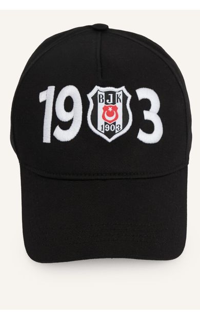 DeFacto Beşiktaş 1903 Arma Nakışlı Pamuk Gabardin Cap Şapka Erkek Çocuk