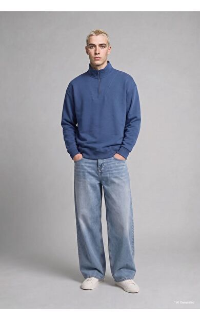 DeFacto Baggy Fıt Normal Bel Geniş Paça Jean Pantolon