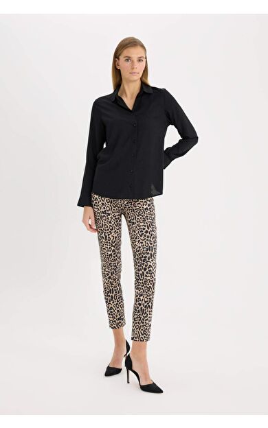 DeFacto Sigaret Normal Bel Düz Paça Saten Pantolon J8741AZ25SPBG350