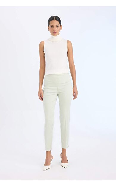 DeFacto Sigaret Saten Kumaş Pantolon Normal Bel Düz Paça J8743AZ25SMGN1251