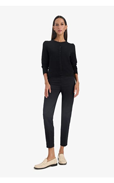 DeFacto Sigaret Normal Bel Düz Paça Saten Pantolon J8743AZ25WNBK27